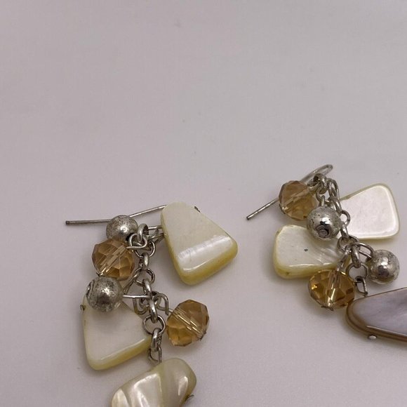 Lot Of 3 Costume Earrings Pierced Dangle Drop Some Bead / Beaded - Picture 4 of 9